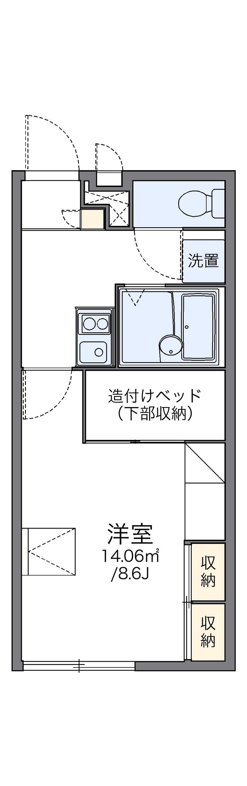 レオパレス南三ツ島 間取図