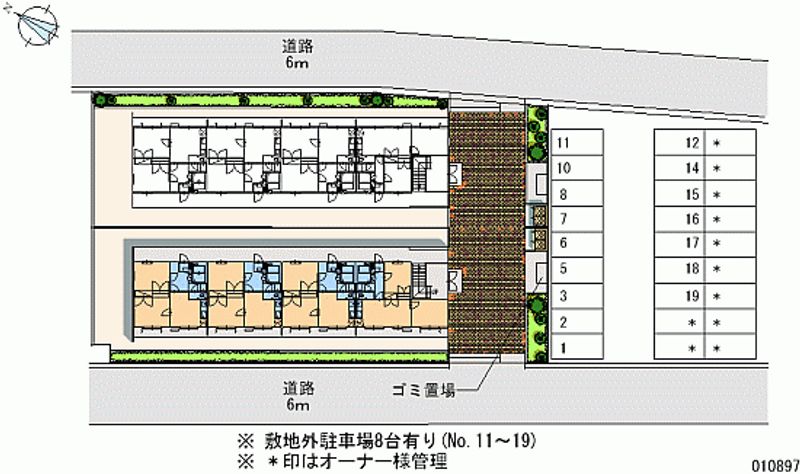 レオパレス翼Ⅳ 月極駐車場