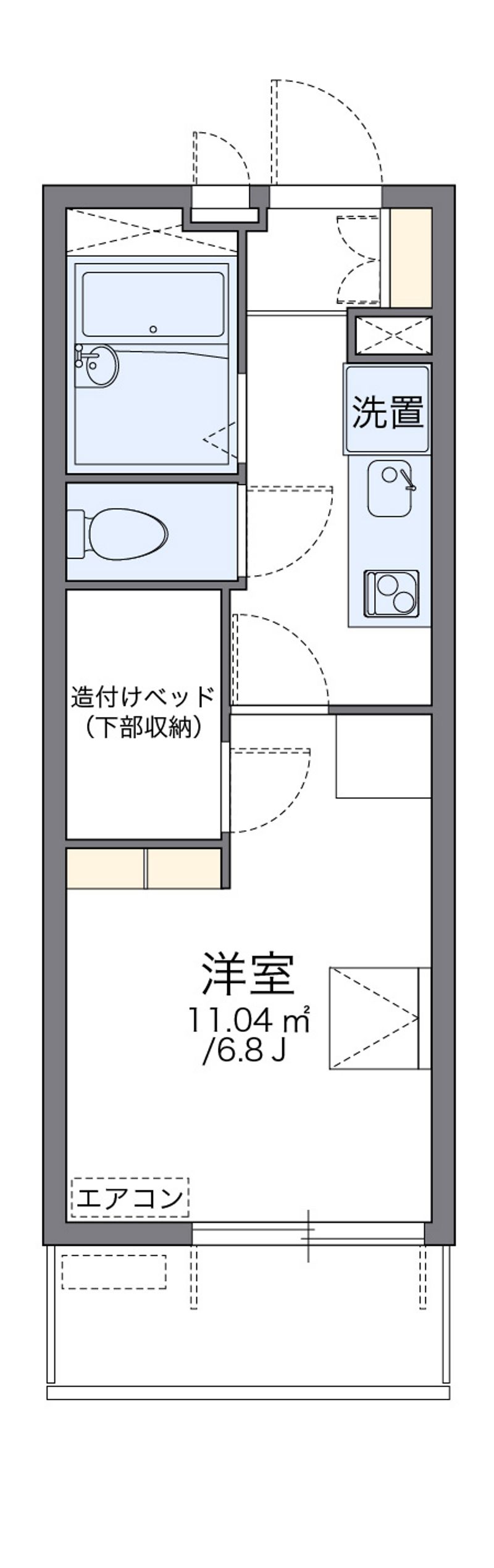 レオパレス嬉楽 間取図