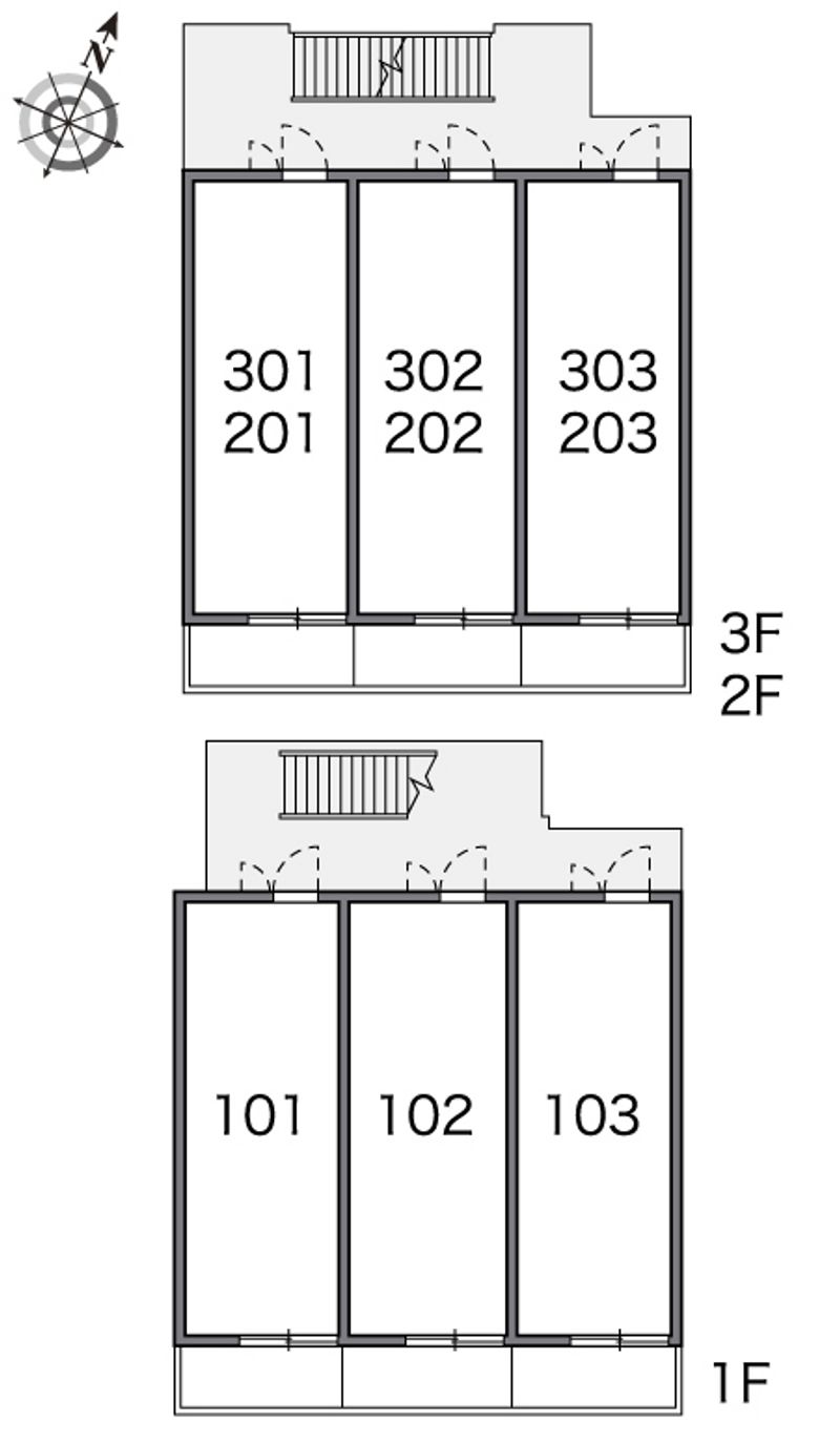 レオパレス常盤 間取配置図