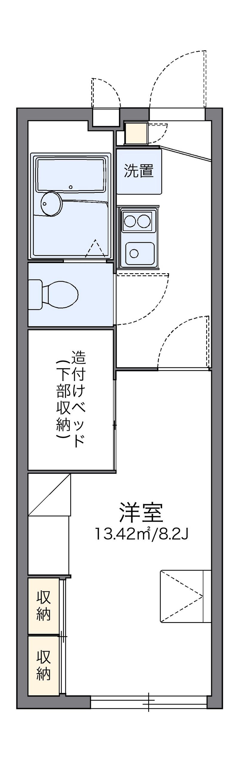 レオパレス明野 間取図