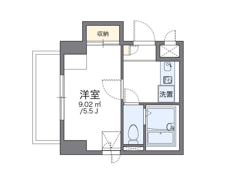 レオパレスアストラーレ茶屋町東 間取図
