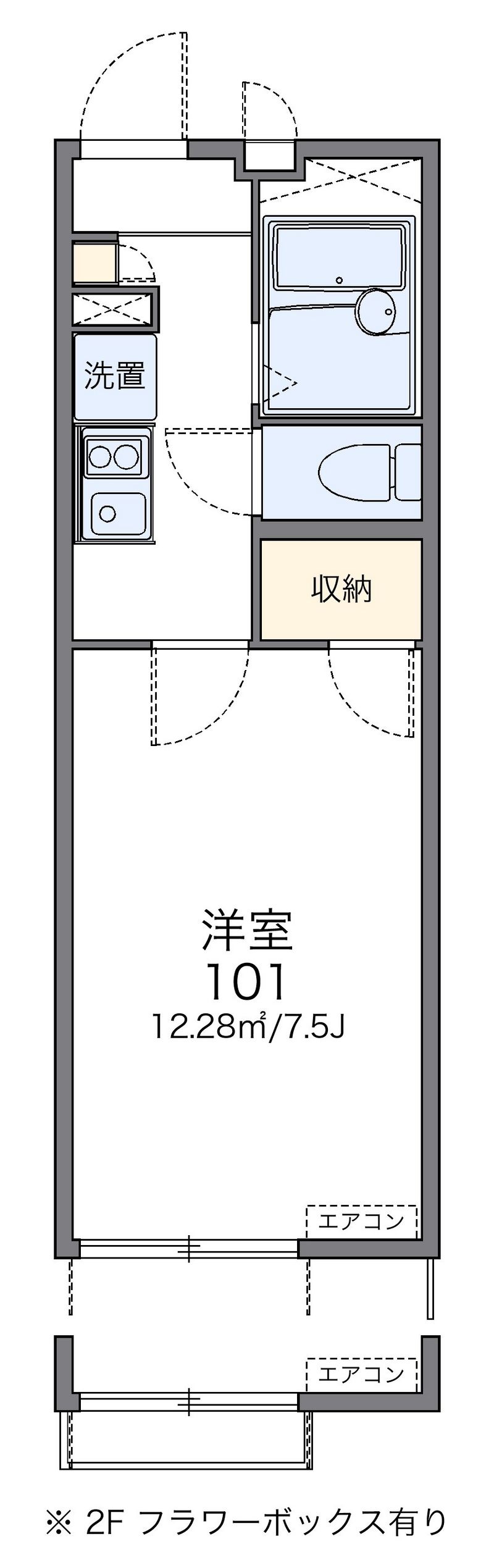 レオパレス桃 間取図