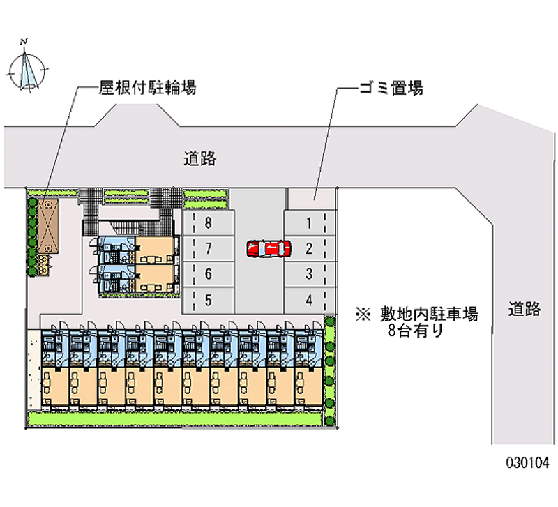 レオパレスフィットニア川口 月極駐車場