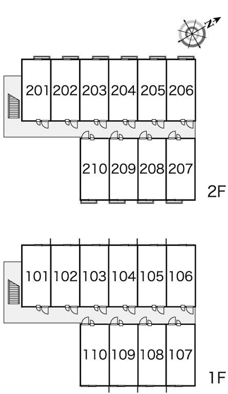 レオパレスミレット５７ 間取配置図