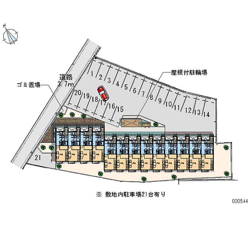 レオパレス錦見砂原 月極駐車場