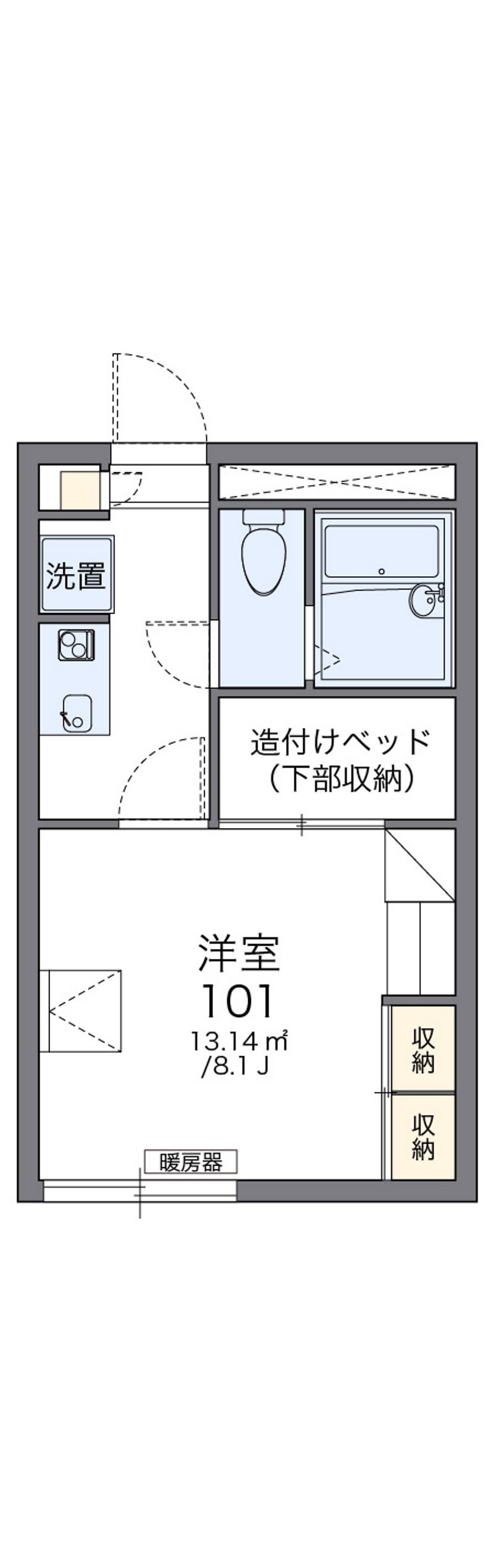 レオパレス札幌Ａ棟 間取図