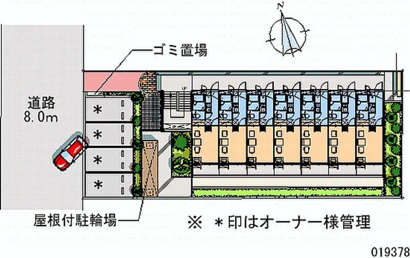 レオパレスリバーサイド壱番館 区画図