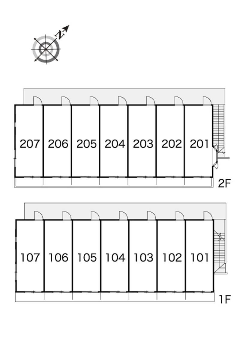 レオパレス川合Ｂ 間取配置図