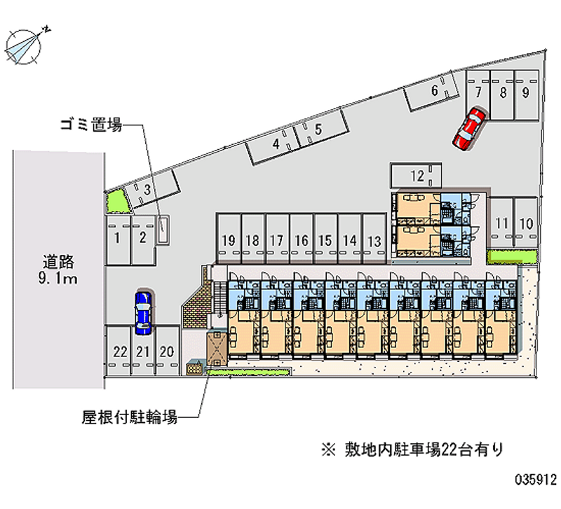 レオパレスリバストン　寄居 月極駐車場