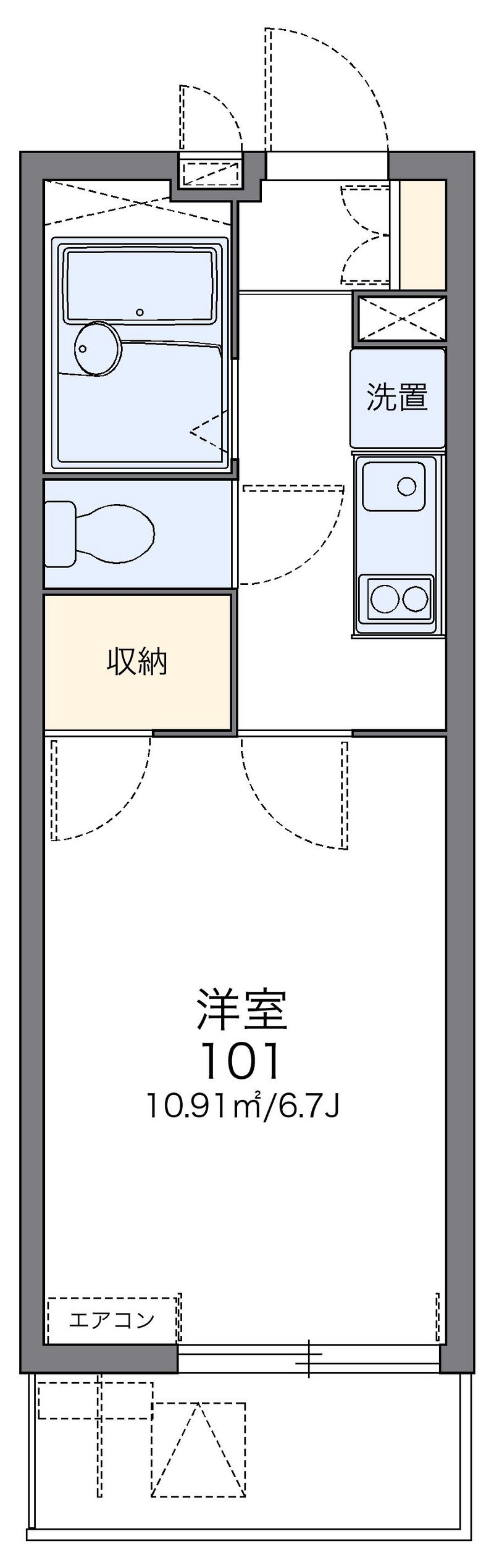 レオパレスウエスト　ヴィレッジ 間取図