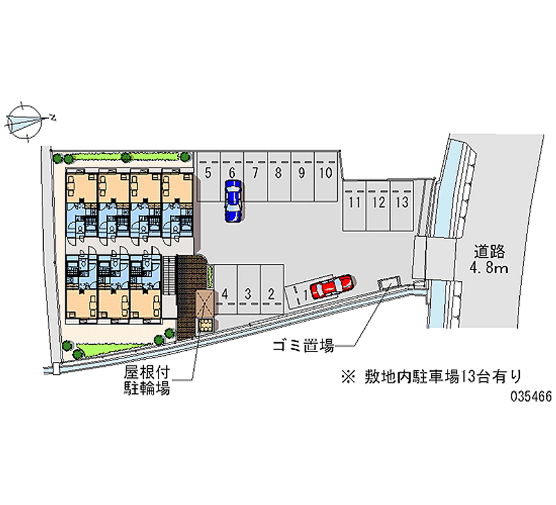 レオパレスリバーサイド野中 月極駐車場