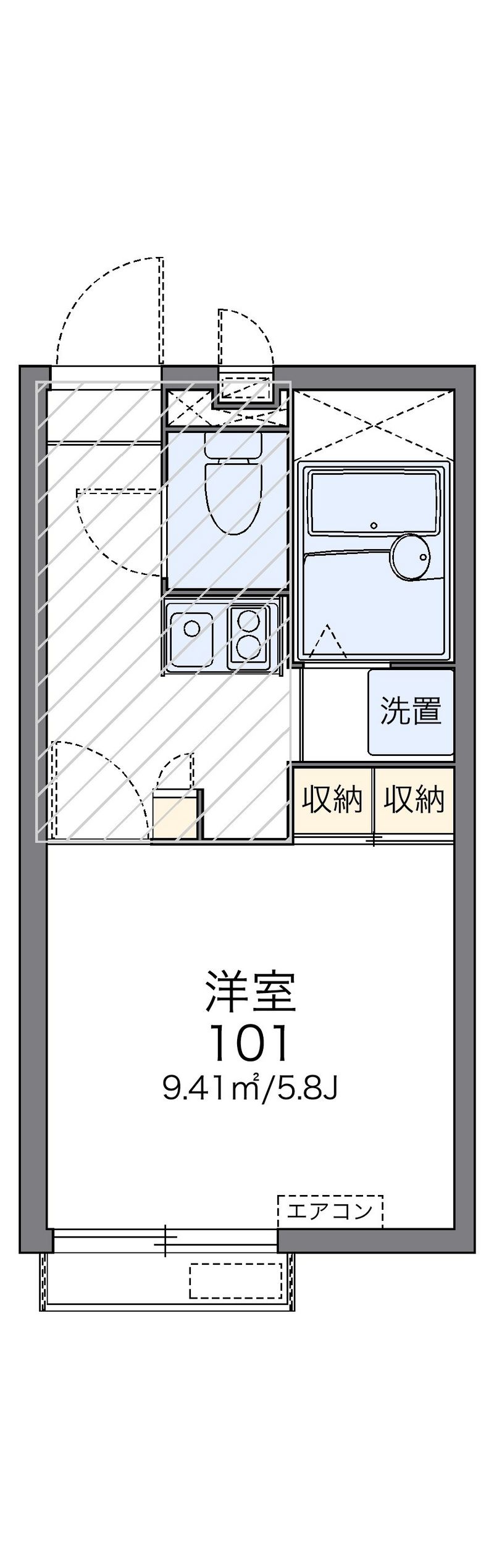 レオパレスプランドールＫＯＺＵ 間取図