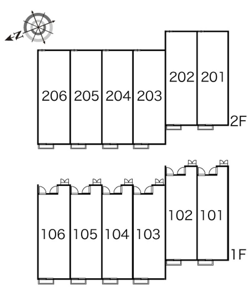 レオパレス下條Ｂ 間取配置図