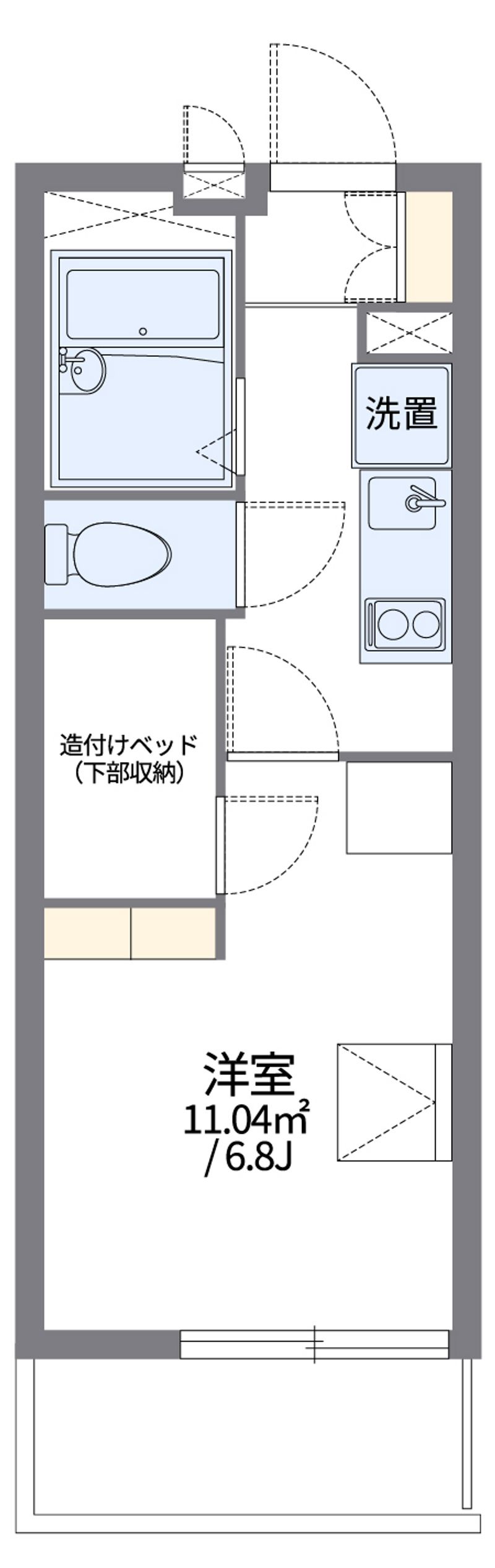 レオパレスアリビオ 間取図