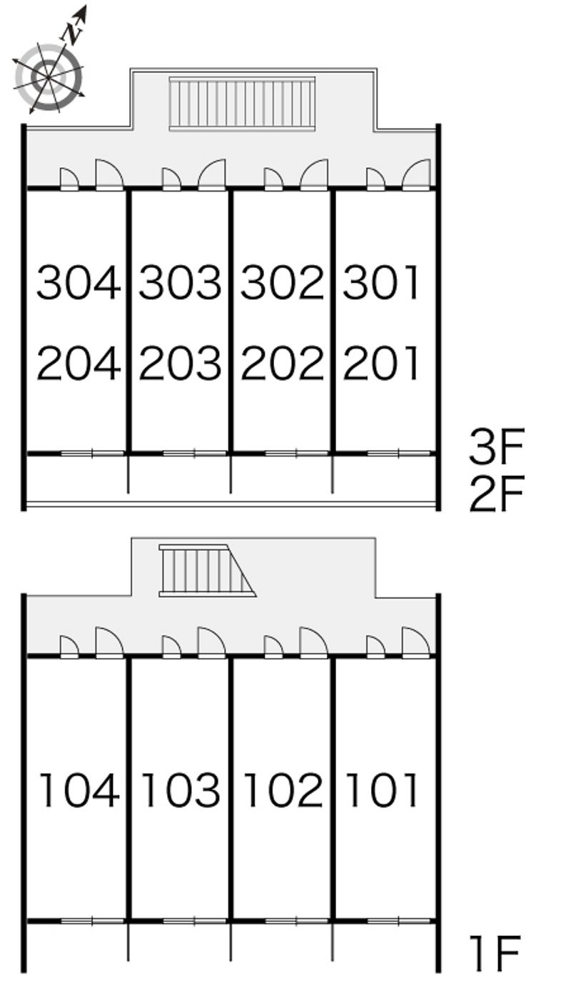 レオパレスブルースカイ王寺 間取り配置図