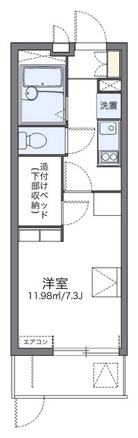 レオパレスプレンソレイユ 間取り図