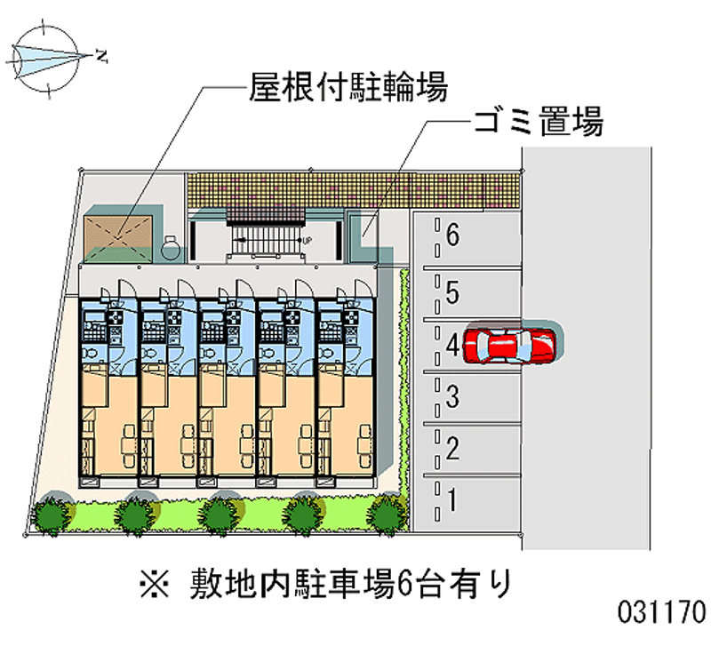 レオパレスすみれⅠ 月極駐車場