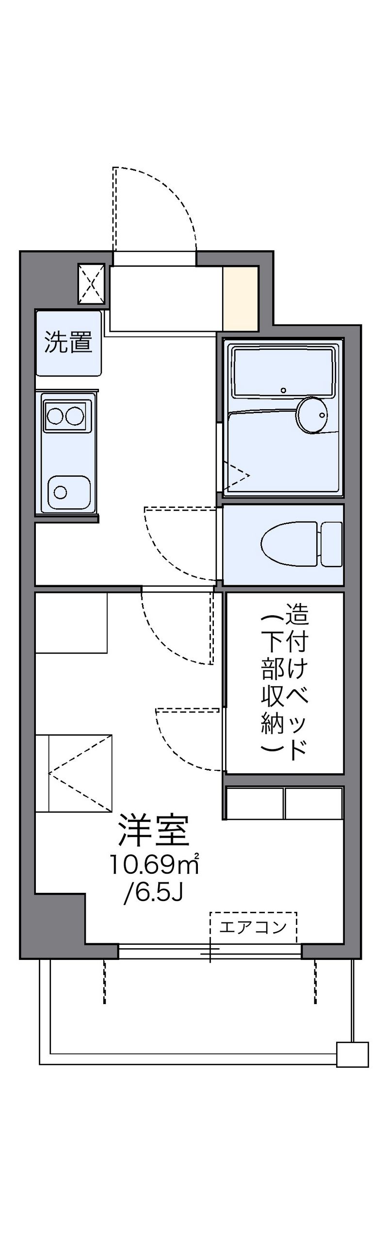 レオパレス道頓堀 間取図