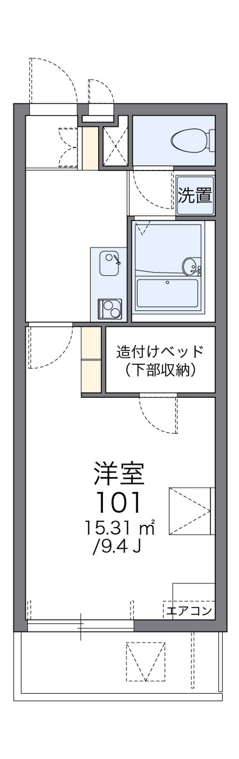 レオパレスヨネザワ 間取図