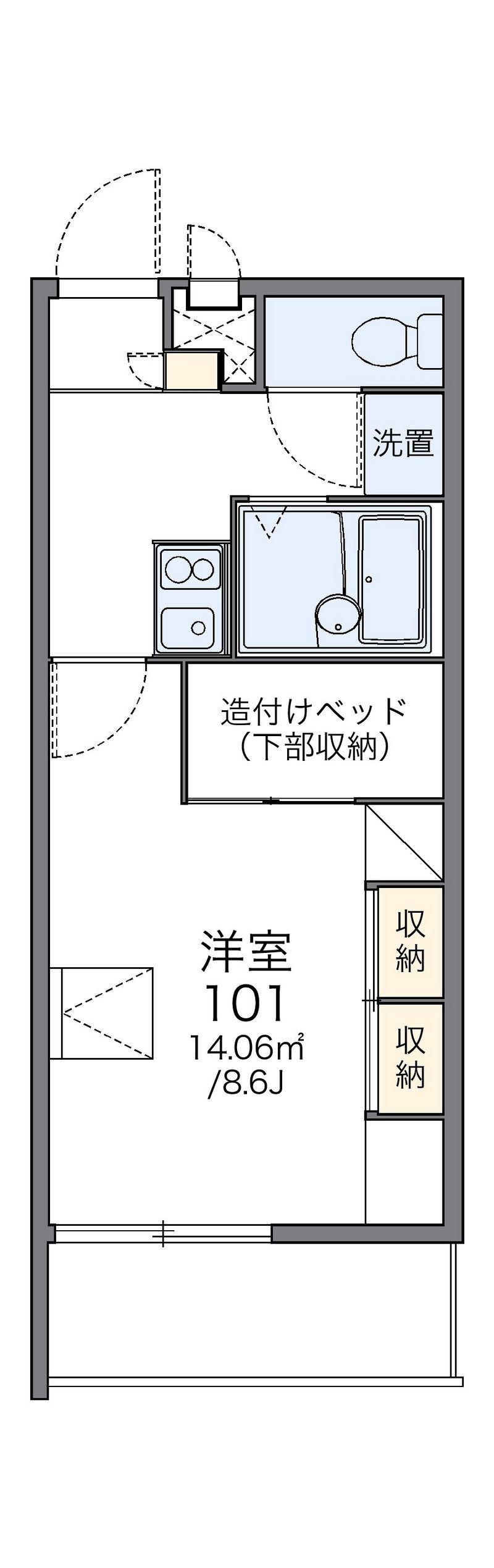 レオパレスディアコート 間取図