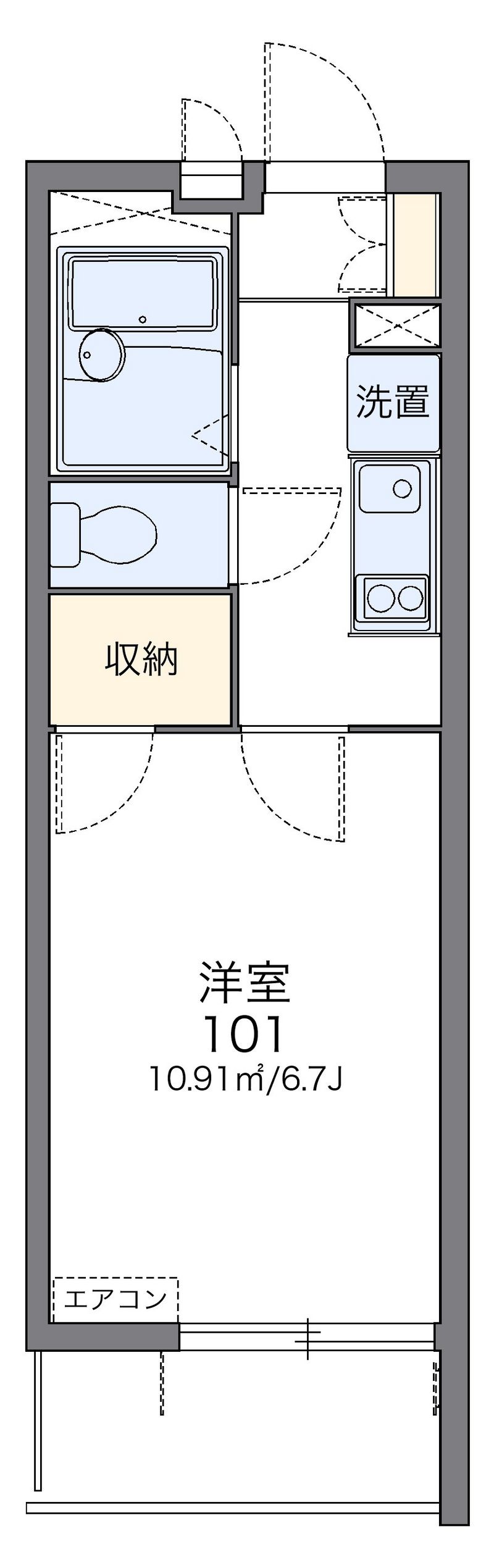 レオパレスサンビオラ 間取図