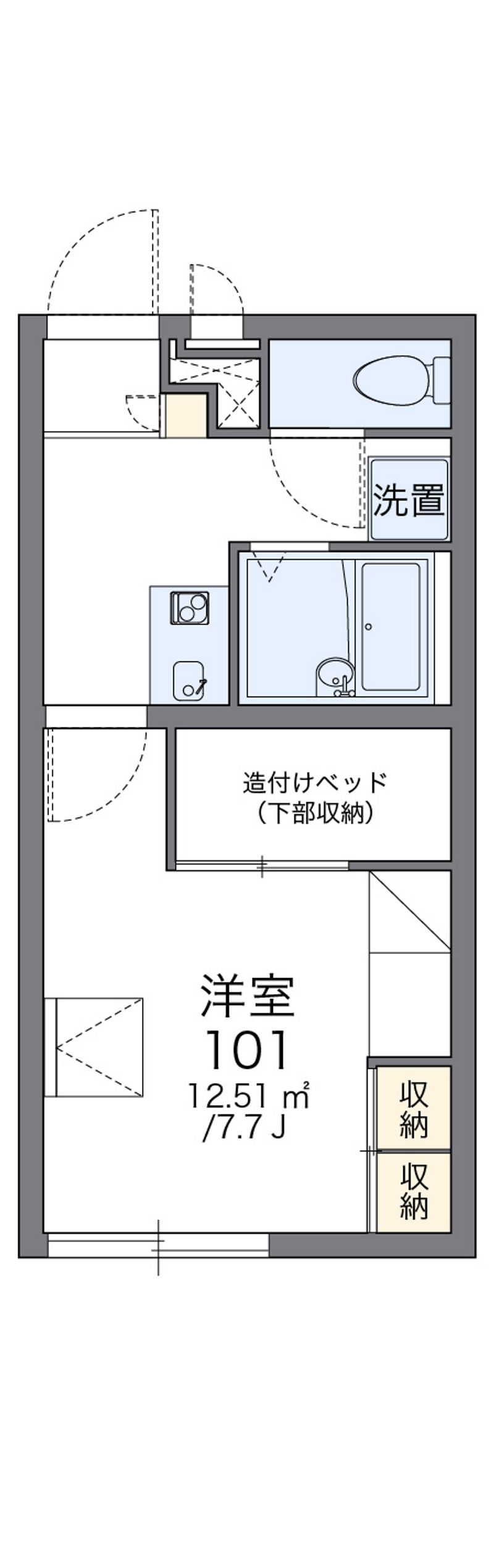 レオパレスシャンティーニュ 間取図