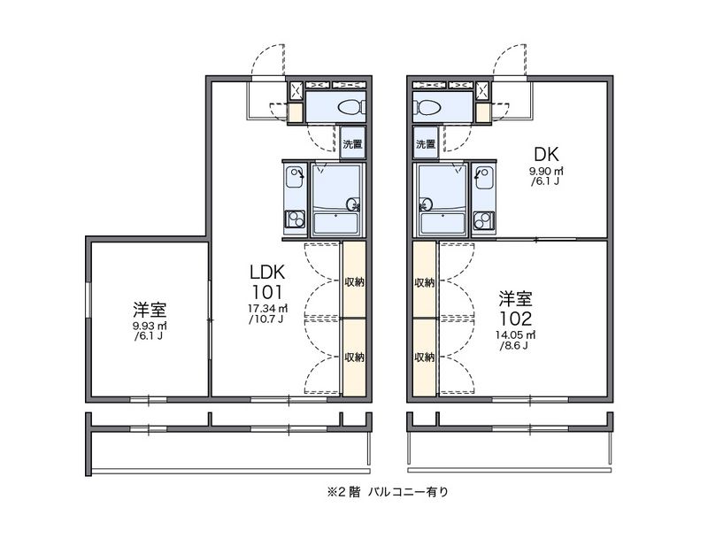 レオパレスロワール 間取図