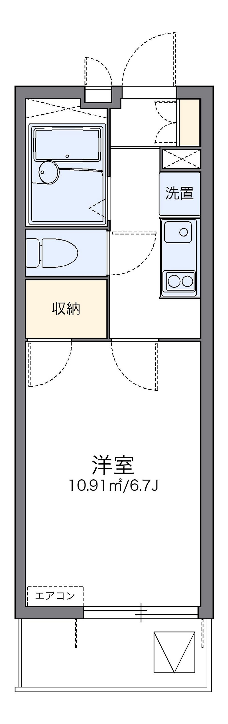 レオパレスさくら高津 間取図