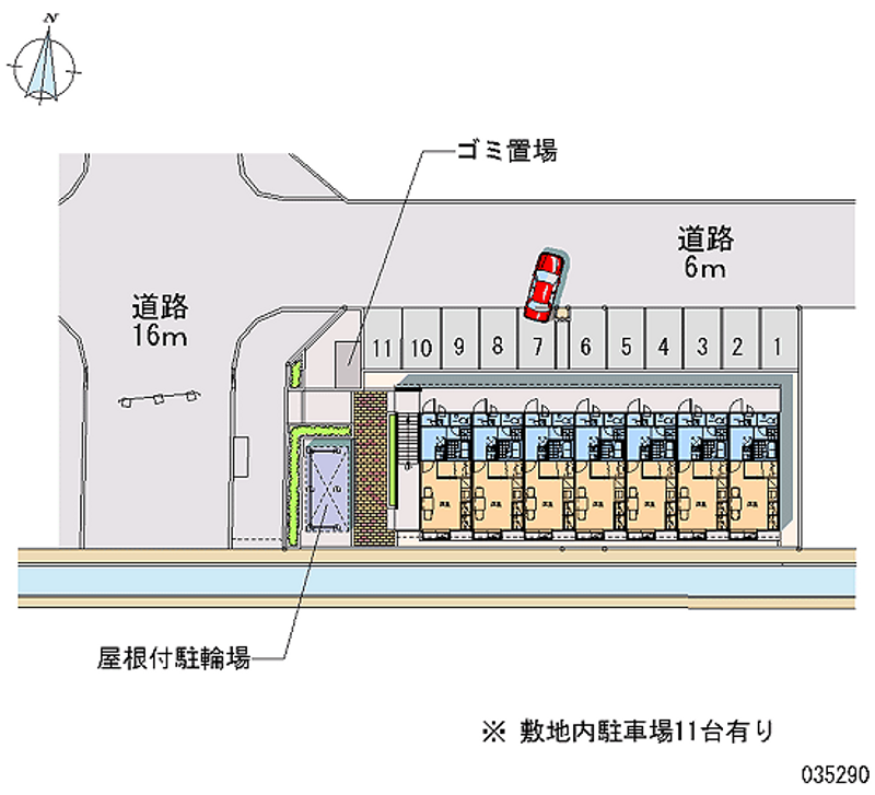 レオパレスコレクトドゥーⅡ 月極駐車場