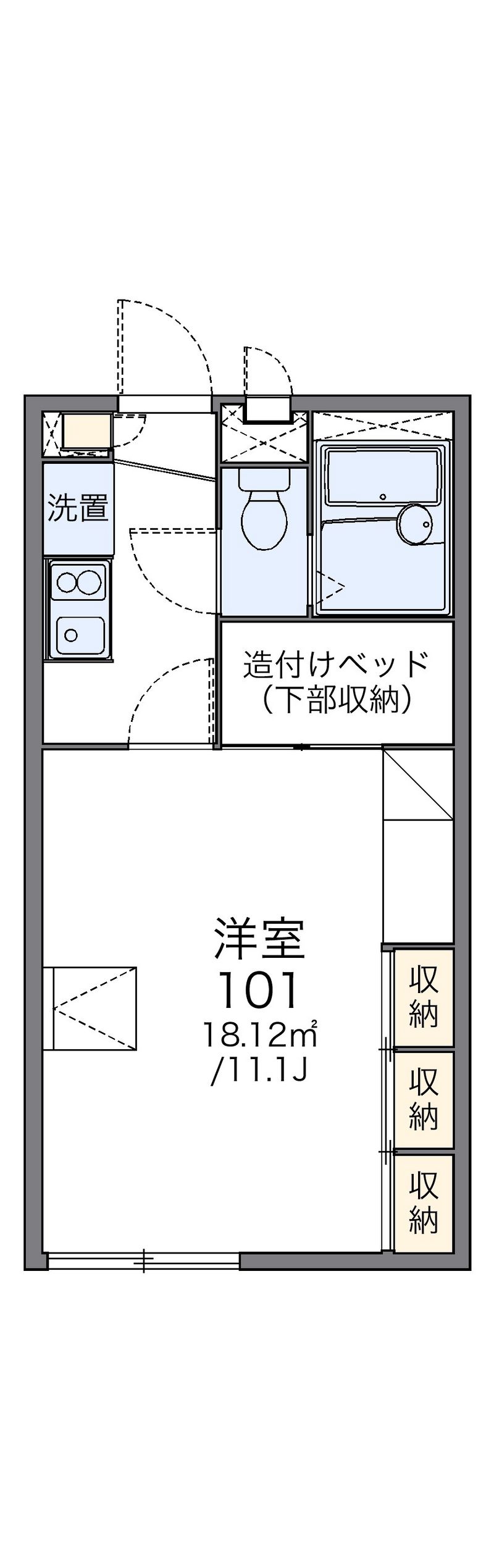 レオパレスしまた 間取図