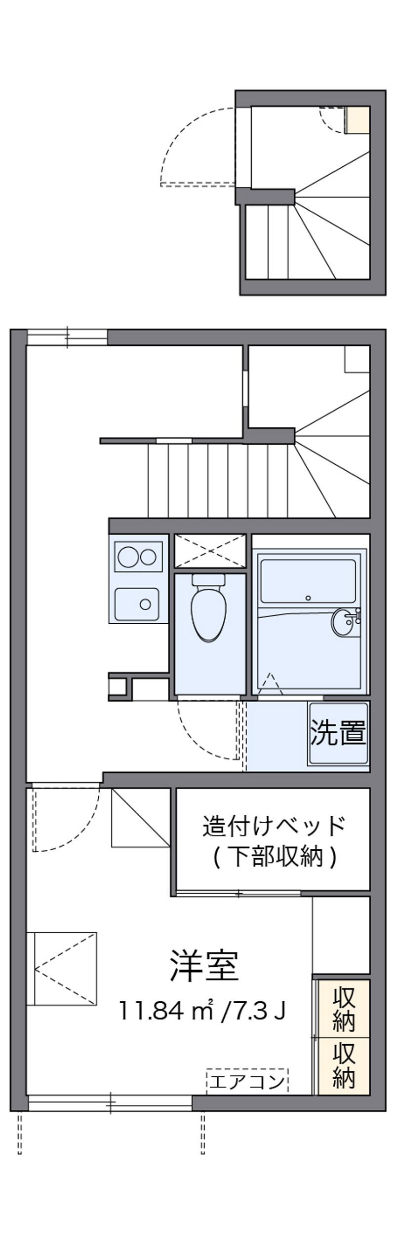 レオパレス水門町 間取図