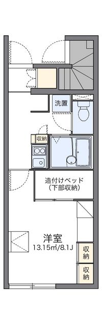 レオパレス黄幡 間取り図