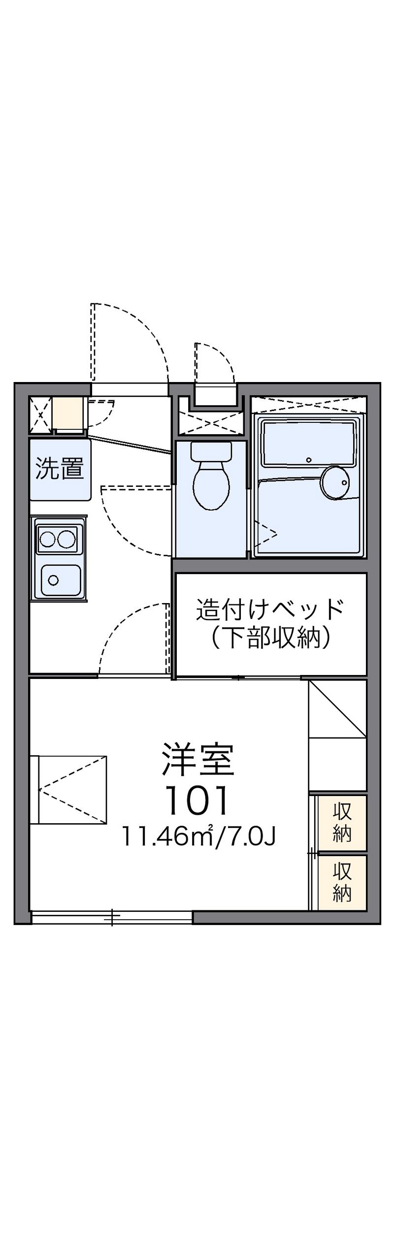 レオパレスフルール 間取図