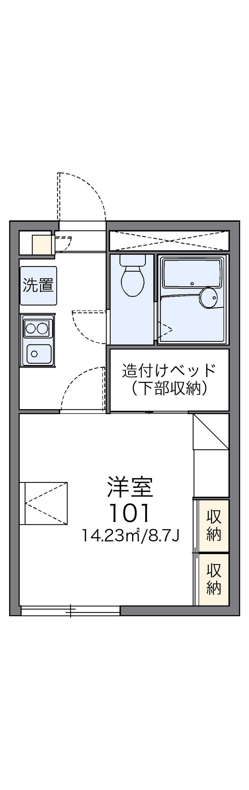 レオパレスアクアマリン 間取図