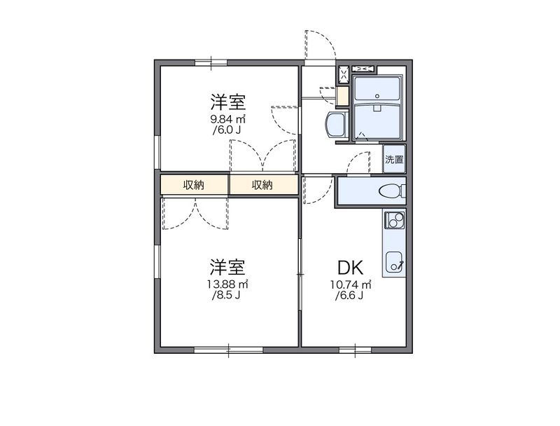 レオパレスレジアス 間取図