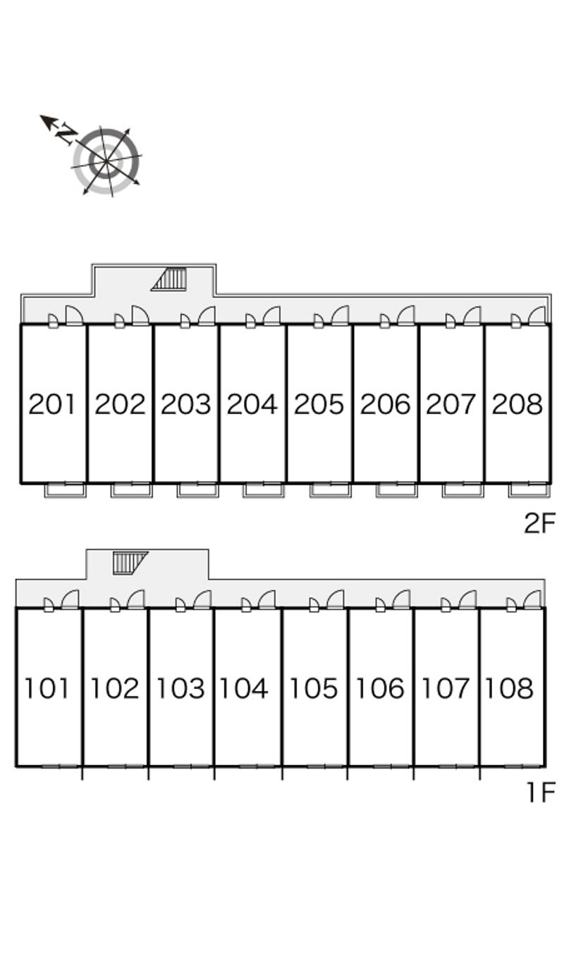 レオパレス中央Ⅱ 間取配置図