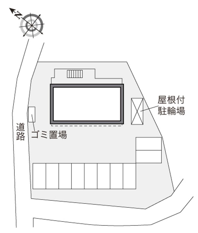 レオパレスグレール取手新町 配置図