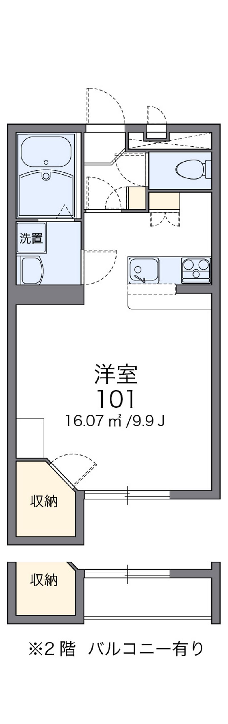 レオパレスパストラル　砺波Ⅱ 間取図