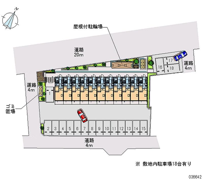 レオパレス稲荷山ヒルズ 月極駐車場