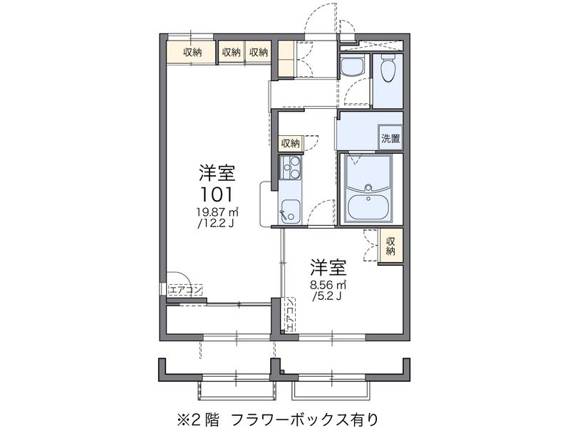 レオパレスキタノヒ 間取図