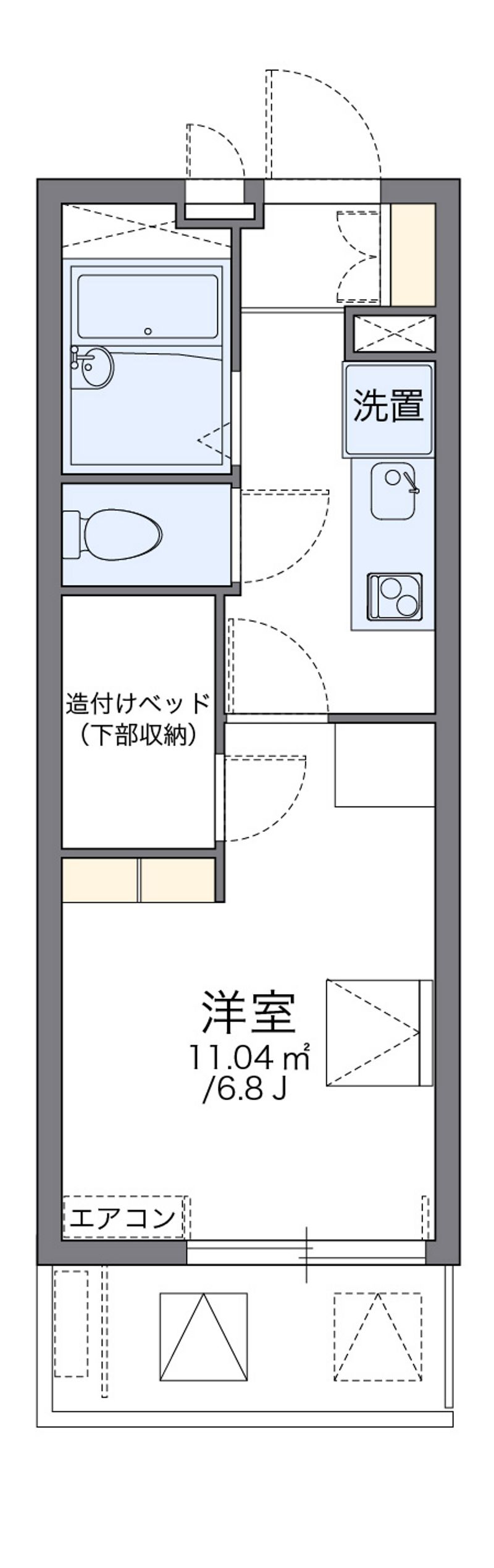 レオパレスうめ 間取図