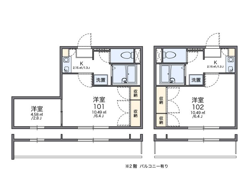 レオパレスツーエイト 間取図