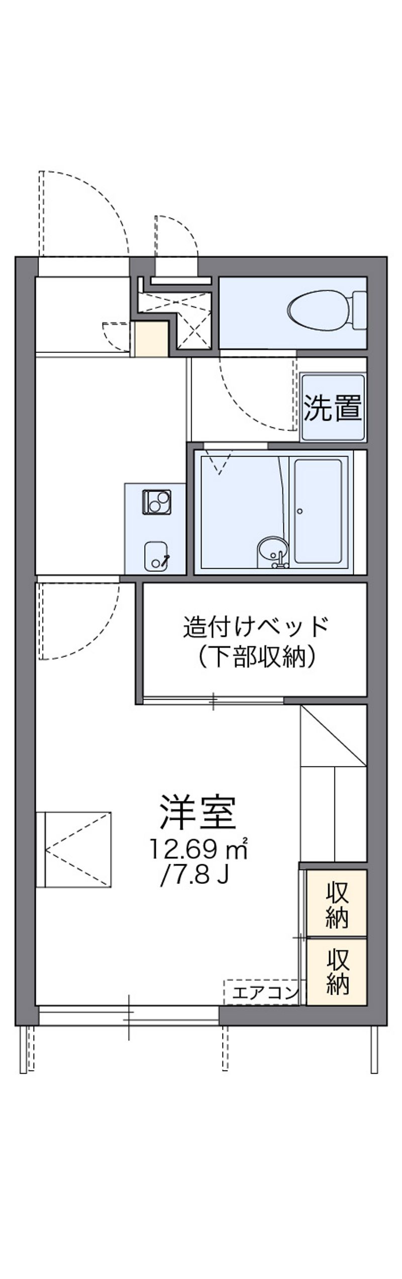 レオパレスせせらぎ 間取図