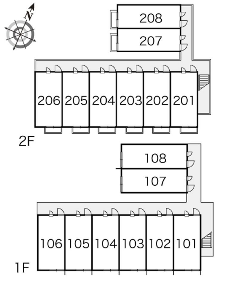 レオパレスＫ１ 間取配置図