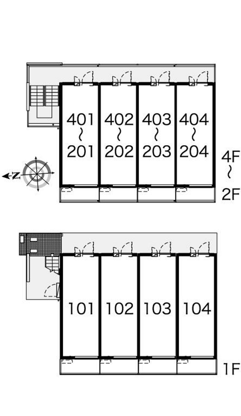 レオパレスルーブルⅡ 間取配置図