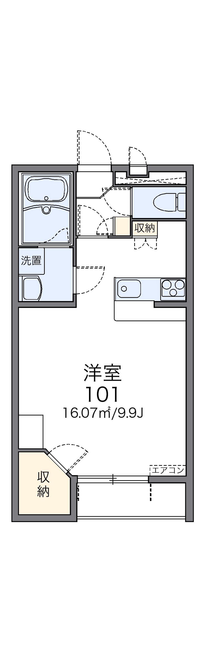 レオパレス南生駒 間取図