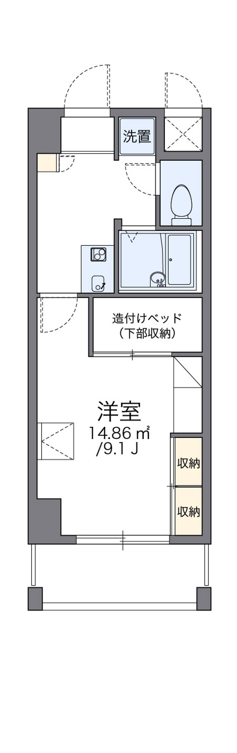 レオパレス三井田 間取図