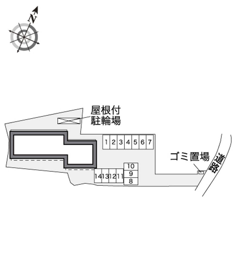 レオパレスレーブシャトーⅡ 配置図