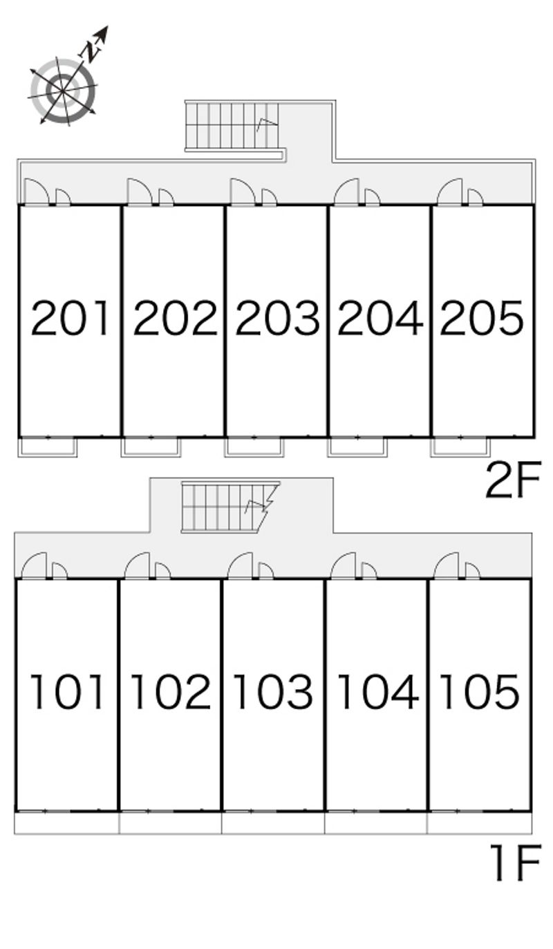 レオパレスとやま 間取配置図